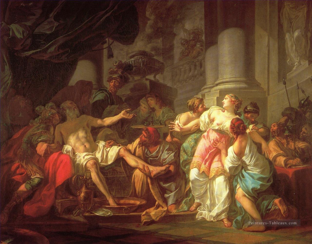 La mort de Sénèque néoclassicisme Jacques Louis David Peintures à l'huile